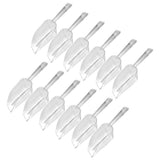 12pcs Plastic Serving Scoops for Removing Ice with Ergonomic Handle Transparent Kitchen Tool V1192-AZ-W-34305