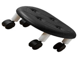 Round Low Rolling Stools Fuax Leather Universal Wheel Small Roller Swivel Stool High Weight Capacity V1294-YM0706-3116230016311