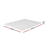 Giselle Bedding Memory Foam Mattress Topper 7-Zone Airflow Pad 8cm King White MATTRESS-TOP-7ZONE-8-K