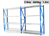 Centurion Standard 2 Bay 1.5M Wide Long-Span Garage Shelving 400kg LS-100-2