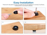 100Pcs Black Rubber Feet for Furniture Cutting Board Anti Skid Shock Absorber Pads V1369-AZ3-W-20084