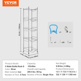 5 Tiers Water Jug Holder, 5 Gallon Water Bottle Holder, Single Row Water Bottle Rack for 5 Bottles, V952-5JLTZSSTSTZC0COMZV0