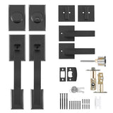 Double Door Set, Matte Black Arched Door Lever, Double Front Door Set with Reversible V952-SMSBYGHDSHXLZ8LO2V0