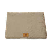 Coffee XXL size Pet Dog Bed Mat - Plush Short Fur Cover with Wave Foam Padding - Washable Removable V888-ELOSUNG50504