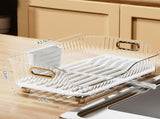 Dish Drying Rack Plastic Visualize Diversion Effluent Dish Diversion Rack for Chopsticks Bowl Plate V1294-YM0703-3118230120711