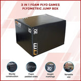 3 IN 1 Foam Plyo Games Plyometric Jump Box V63-834131