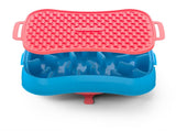 4-in-1 Slow Feeder Dog Bowl - Blue Bowl and Warm Ocean Red Lickmat V1023-SF-4IN1-BL