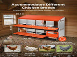 2 Tiers Chicken Nesting Boxes, 8 Compartments, Metal Egg Laying Boxes with Protective Collection V952-JSCDX3045INCK7SDC002V0