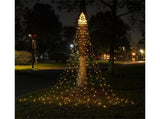 350 LED Solar Waterfall String Light Fairy Xmas Tree Hanging Decor Outdoor - Warm White V1263-JX-1636