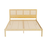 Artiss Bed Frame Queen Size Rattan Wooden RITA WBED-RITA-Q-WD-AB