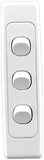 2000-2033A-WE- Switch 3 Gang Architrave 10A 250V V1202-V1-CLI2033AWE