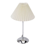 LED Table Lamp Metal Nightstand Bedside Lamp 3 Color with Cloth Pleated Lampshade for Bedroom Living V1294-YM0901-3119230093311