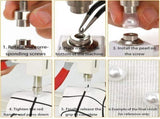 Pearl Setting Machine, Bead Rivet Fixing Machine, 5 Sizes, Hand Pearl Setting Tool Set for Hats, DIY V1192-AZ-W-28704
