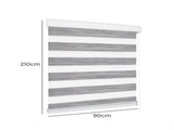 Marlow Blackout Zebra Roller Blind Curtains 90x210 Grey CD1015-90X210-GY