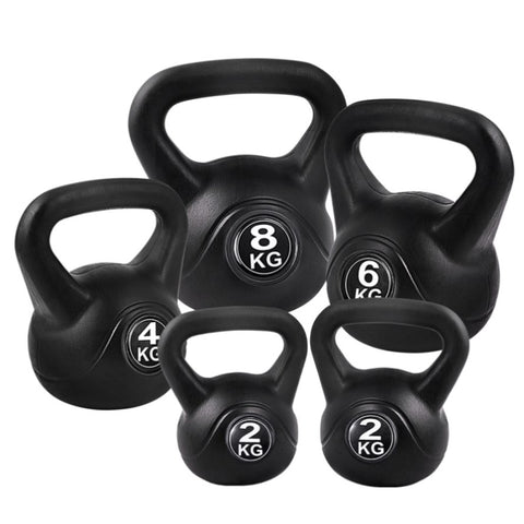 Everfit 22kg Kettlebell Set Weight Lifting Kettlebells Bench Dumbbells Gym Home FIT-K-AES-KB22K