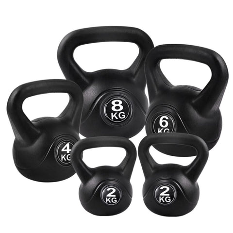Everfit 22kg Kettlebell Set Weight Lifting Kettlebells Bench Dumbbells Gym Home FIT-K-AES-KB22K