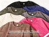 3 Pack 230gsm Heavyweight Washed Vintage Cotton TShirt Unisex Tops Wonderful Christmas Gift Black V1221-XM-LB5381-ZS186
