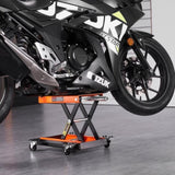 VEVOR Motorcycle Lift ATV Scissor Jack Dolly 1100 lbs Wide Deck & Hand Crank V952-MTCSJJCSB1100F505V0