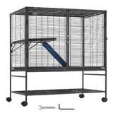 VEVOR 39" Metal Small Animal Cage 2-Tier Rolling Ferret Cage with Tray A Ramp V952-JSXDL362439IF6COGV0