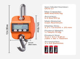 Digital Crane Scale, 880 lbs/400 kg Max Capacity, Handheld Hanging Scale with Cast Aluminum Case & V952-QXDCDZK50GSL39EAN001V9