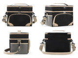 Navy blue Dual Layer Insulated Lunch Bag 12L Large Capacity Cooler Tote with Adjustable Strap V888-ELOSUNG40710
