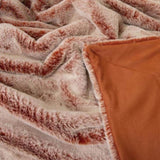 J Elliot Home Archie Terracotta Faux Fur Throw Rug 130 x 160cm V442-IDC-THROW-ARCHIE-TERRACOTTA-RE