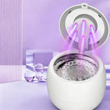 45kHz 210ml Ultrasonic Retainer Cleaner Machine Dentures Cleaner for Night Guards Braces Aligners V1263-JX-8205-1