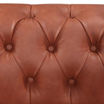 2 Seater 3 Seater Brown Sofa Lounge Set Button Tufted in Faux Leather V43-SET-MDL-3+2-BR