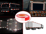 Reflective Safety Tape, Retroreflective Sheeting Pattern Alternating White and Red Color Segments, V1369-AZ3-W-07049