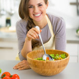 8PCS Large Serving Spoons, 9.7" x 2.5" Silver Stainless Steel Spoons for Buffet, Serving Spoons for V1369-AZ3-W-08572