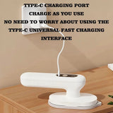 Portable Cordless Steam Iron, Foldable Electric Mini Travel Steamer with Digital Display V1192-AZ-W-20844