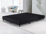 Palermo Queen Ensemble Bed Base Midnight Black Linen Fabric V63-823181