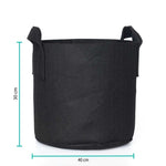 6 Pck 10 Gallon Fabric Flower Pots 38L Garden Planter Bags Black Felt Root Pouch V238-SUPDZ-39610063814736