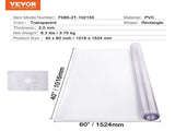 Plastic Table Cover, 40 x 60 Inch 2.0 mm Thick Clear Table Protector, Rectangle PVC Desk Mat, V952-ZFXPVCZB40X69S840V0