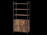 Levede 6 Tier Bookshelf Storage Cabinet Bookcase Display Adjustable Shelves Door CH1170-6-WA-AU
