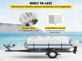Pontoon Boat Cover, Fit for 17'-20' Boat, Heavy Duty 600D Marine Grade Oxford Fabric, UV Resistant V952-FQCZYCYCB21245KUNV0