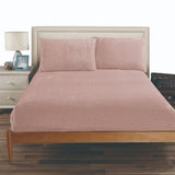 Ramesses Teddy Fleece Fitted Sheet Combo Set Rose Pink Queen V442-KIT-FITTEDSS-TEDDYFLEECE-ROSEPINK-QS