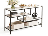 Artiss Console Table Entryway Hallway Marble Effect 4-Tier Storage Shelves White FUR-AC-CST-01-MBWH