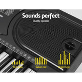 Alpha 61 Keys Electronic Piano Keyboard Digital Electric w/ Stand Beginner Black EK-JK-60-BK-H