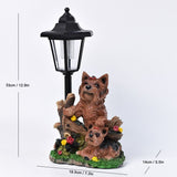 Resin Hummingbird Solar Lamp Outdoor Garden Sculpture Couple Hummingbird - Multi-color - Size 15 V1347-118-12811-MLT-15