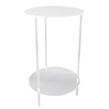 Clear Acrylic Side Table 2 Tier Round Top Nightstand Small Modern End Table for Living Room Bedroom V1294-YM0901-3116240009311