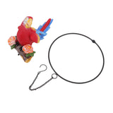 Hanging Iron Ring Parrots Resin Waterproof Exquisite Garden Hanging Parrot Statue Decor for V1294-YM0512-3111220286911