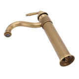 High Sink Faucet Copper Retro Industrial Single Handle Cold Hot Water Mixer Tap for Above Counter V1294-YM0626-3112220095011