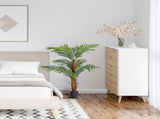 1219 mm Tall Artificial Palm Tree, Anti-Tip PE Faux Plant, Low-Maintenance Lifelike Greenery for V767-VVR-RZRDZW4FT2BLDY2FIV0