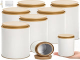 6 Pack Tea Tins Canister for Loose Tea, 23 Fl OZ Airtight Round Tin with Lid, Large Metal Storage V1259-DP01-A-981