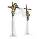 VEVOR Artificial Wedding Arch Flowers Kit Yellow With 2 Pcs Flowers 1 Pcs Drapes V952-HLGMHTJ3JTHS78U39V0