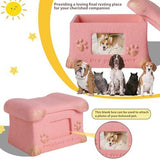 Pet Urn for Dogs and Cats Ashes,Photo Frame Handmade Cremation Urn,Memorial Keepsake for Loss of V1107-135-73960-WHT