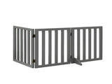 i.Pet Dog Gate Playpen Enclosure 3 Panels Pet Door Fence Wooden Play Pen Stair PET-GATE-WD-139X60-GR