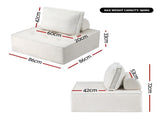 Artiss Floor Sofa Lounge Chair 4 Seater with Pillow SBED-K-FLD01-4S-WH