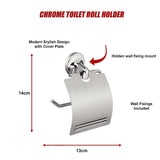 Bathroom Accessories Set 6 Piece Pack Chrome Wall Mounted Easy Fittings V63-840911